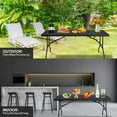 thumbnail image 5 of LiviNest 6ft Heavy Duty Folding Table: 10-Second Setup Portable Table - 72.8 x 30 Inch Large Surface for Camping Picnics Parties - High Load Bearing & Compact Storage Black, 5 of 6