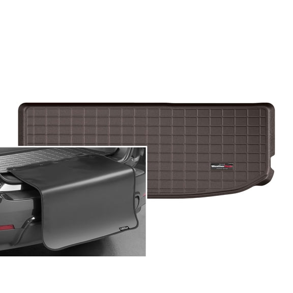 WeatherTech Cargo Trunk Liner with Bumper Protector compatible with 2020-2025 Hyundai Palisade - Behind 3rd Row w/ Bumper Protector, Cocoa