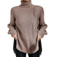 thumbnail image 1 of VBARHMQRT Pull Bleu Femme Col Roulé Pull Femme Col Bénitier pour Femme, 1 of 6