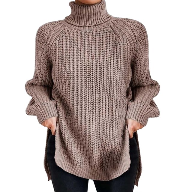 VBARHMQRT Pull Bleu Femme Col Roulé Pull Femme Col Bénitier pour Femme