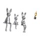 thumbnail image 5 of Escultura de figura sentada, adorno decorativo de arte abstracto, escultura de resina con forma de , adecuada para niños, cumpleaños, hogar., 5 of 8