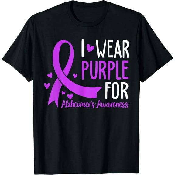 I Wear Purple For Dementia Alzheimers Awareness T-Shirt mens t shirt，black，women，funny，misfits，men，journey，t-shirt