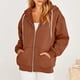 thumbnail image 4 of Puntoco Blusa de manga larga con capucha y cremallera de color informal para mujer Puntoco Puntoco-1, 4 of 8