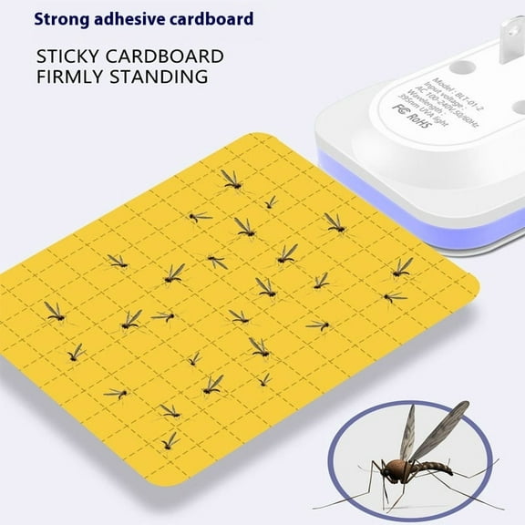 Plug-in Fly Trap accessory - for Mosquitoes, Gnats, Fruit Flies Lamp for Home, Kitchen, Office ( 10 * sticky insect board）