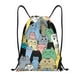 thumbnail image 1 of Fotbe Different Cats Bolsa Mochila con Cordón Estampada, Bolsa de Gimnasio Deportiva, Bolsa Cinch, Bolsa con Cordón para Hombres y Mujeres-Medium, 1 of 6