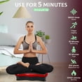 thumbnail image 6 of Yedigre Vibrating Plate Machine, Power Waver Vibration Plate Exercise Machine for Lymphatic Drainage, Whole Body Vibration Plate Machine with Resistant Band, Weight Loss Shaping Equipment, 6 of 8