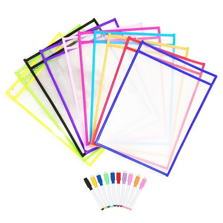 

HeroNeo 20 Pcs/Set Puzzle Toys Dry Brush Bag Can Be Reused PVC Transparent Drawing Toy