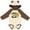 Natural & Brown w Ears, variant on Inktastic Happy Cinco De Mayo-sombrero Boys or Girls Long Sleeve Baby Bodysuit