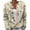 Beige, variant on Women's Cardigan, Open Front Cardigans Cute Flower Print Sweaters Crew Neck Button Down Trendy Fall Tops Coat Winter Coat for Women