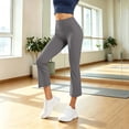 thumbnail image 6 of JOANKDMI High Waisted Bootcut Yoga Pants for Women Tummy Control Cropped Flare Leggings Athletic Workout Activewear Stretch Trousers for Gym Running Everyday Wear, 6 of 6