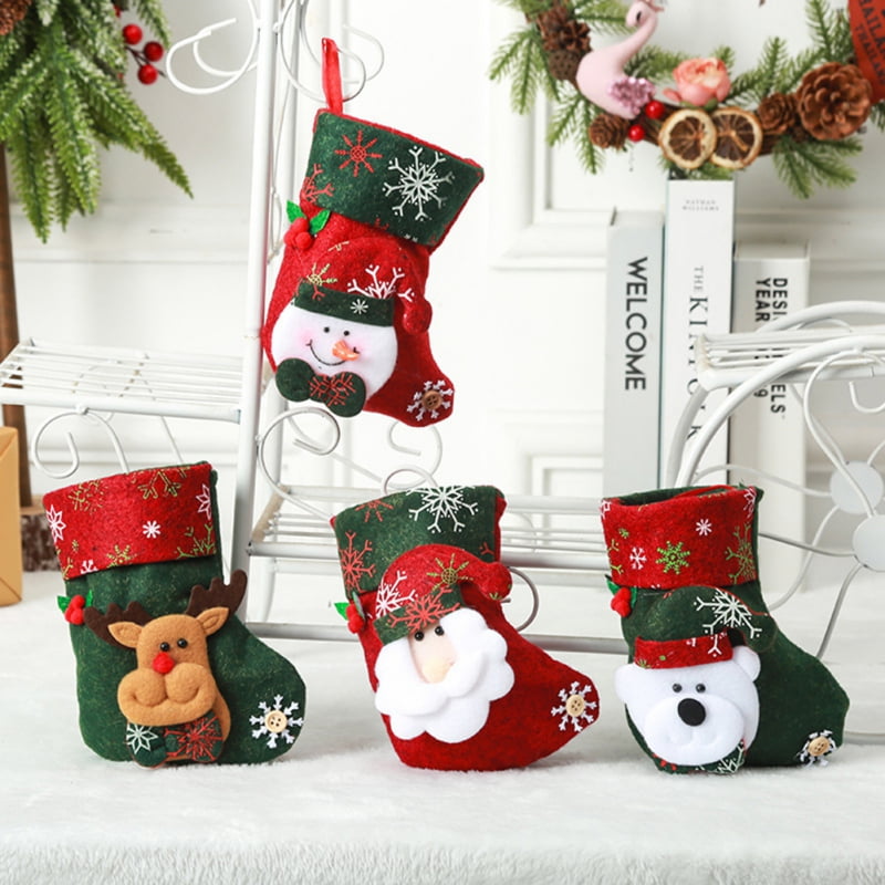 New Quality Xmas Stockings Santa Snowman Reindeer Father Christmas Gift  UK 