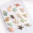 thumbnail image 4 of UDIYO 15 Pcs/Set Unisex Jewelry Accessory Shell Conch Starfish Pendant for Necklace Bracelet, 4 of 7
