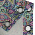 thumbnail image 4 of Ambesonne Navy and Blush Grommet Curtain, Vintage Paisley, 50" x 72", Pink Blue Yellow, 4 of 6