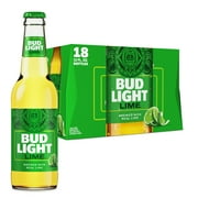 Bud Light Lime American Light Lager Beer 18 pack 12 fl oz Glass Bottles 4.2% ABV