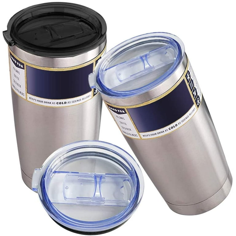 maxin 30 oz Tumbler Lids Set of 3 Fit for YETI Rambler, Ozark Trail, Rtic  and More, Spill Proof and Splash Resistant Lids Covers (2Transparent+1Black)
