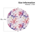 thumbnail image 2 of Lsque Lilies Flowers Pattern 4" Drink Coasters Set of 4, PVC Leather Absorbent Coasters, Table Coaster Set Decorative Coffee Cup Coasters Housewarming Gift -Round Shape, 2 of 6