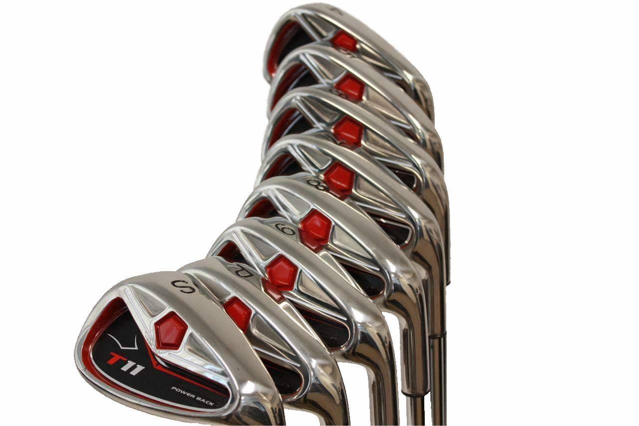 T11 Power Back XL Big & Tall (+2" Over Men's Standard Length) Iron Set 4-SW Golf Clubs Right Handed Regular Flex Steel Shafts with Jumbo Black Pro Velvet Grip