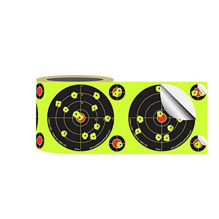 Splatterburst Targets - Roll of (200) 4 Inch Stick & Splatter Self Adhesive  Shooting Target Stickers - Gun - Rifle - Pistol - Airsoft - BB Gun - Pellet  Gun - Air Rifle - Made in USA 