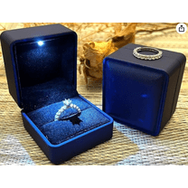 LED Light Ring Box for Engagement Proposal Wedding Display Case Storage Box Elegant Jewelry Gift Box