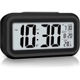 thumbnail image 1 of Reloj despertador digital, reloj digital LED con pantalla de temperatura, espejo despertador portátil con 2 alarmas, funciona con pilas, control de luz, reloj, 1 of 5