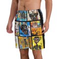 thumbnail image 5 of Jean Michel Basquiat Mens Swim Trunks Quick Dry Board Shorts with Mesh Lining, Breathable Fit Beach Shorts Swimwear Bathing Suits, 5 of 5