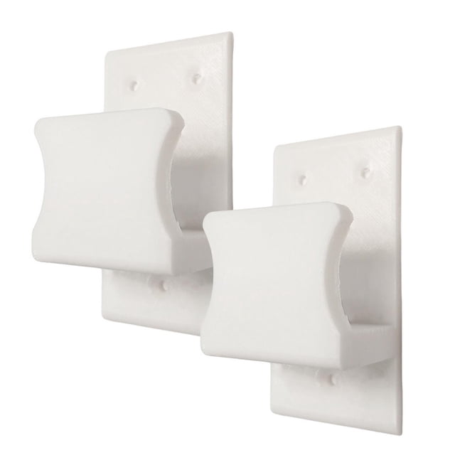 Ganchos De Pared para Guardarropa GanLuxyWhite 2 Pzs Grande 5x10cm Blanco.