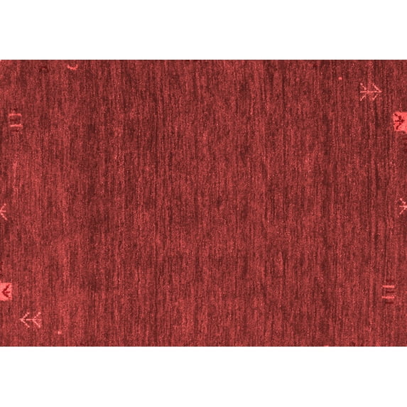 Ahgly Company Indoor Rectangle Abstract Red Contemporary Area Rugs, 8' x 12'