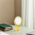 thumbnail image 4 of WHAMVOX Double-sided Rotating Table Mirror Travel 26.00X21.00X12.50CM Golden, 4 of 8