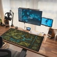 thumbnail image 7 of Game Forest Large Mouse Pad XXL Green Map Playmat for MTG Adventure Gaming Deskpad Desk Mat for Keyboard and Mouse Mat with Stitched Edges Anti-Slip Funny Desk Pad, 31.5 X 15.8 in, 7 of 7