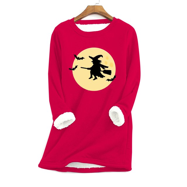 Chandail en Molleton pour Femmes Mode Décontractée Manches Longues Blouses & Chemises Col Rond Chemises d'Automne en Liquidation