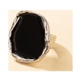 thumbnail image 5 of Anillo de aceite con forma de gota de borde dorado irregular de aleación elegante exagerada Joyería de combinación de personalidad retro para mujer, 5 of 5