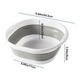 thumbnail image 6 of Bxaolu Collapsible Wash Basin - Portable Wash Bin for RV Camping Sink, Space-Saving Dish Tub for Fruit, Vegetable Washing (Grey), 6 of 7