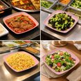 thumbnail image 2 of Square Dinner Plates, Plastic Picnic Plates Reusable, Square Dessert Snack, Lunch Appetizer Salad Plates, Kitchen Dinnerware Dishes for Camping Party Grill, 2 of 7