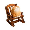 thumbnail image 3 of simhoa Rocking Chair Animal Figurine Cute Statue Cartoon Wood Desktop Ornament for Desk Cat, 3 of 8