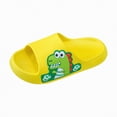 thumbnail image 3 of TOWED22 Boys Girls Cloud Unicorn Slide Sandals Non-slip Comfy Cushioned Thick Sole Shower Pool Slippers Summer Beach Water Shoes Indoor & Outdoor(Yellow,8), 3 of 5