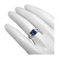 thumbnail image 3 of beryl_creation 14K White Gold Plated 2.35 Ct Cushion Cut Blue Sapphire Engagement Wedding Christmas Thanksgiving Halo Ring 925 Sterling Silver For Women's -7, 3 of 3