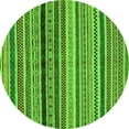 thumbnail image 1 of Ahgly Company Indoor Round Oriental Green Modern Area Rugs, 5' Round, 1 of 4