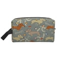 thumbnail image 2 of Uemuo Dachshund Dog Bird Pattern Portable Toiletry Bags with Handle, Waterproof travel Make up Bags for Women, Large Capacity Travel Cosmetic Bags, 2 of 9