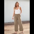 thumbnail image 4 of Pantalones de Vestir de Pierna y Cintura Alta para Mujer. Café Ligero M, 4 of 7