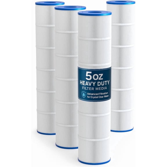Upgraded CCP520 Pool Filter Cartridges (4-Pack), Compatible with Pentair Clean & Clear Plus 520, 5oz Heavy-Duty Fabric for Superior Filtration & Durability, Replaces PCC130, 178585, R173578