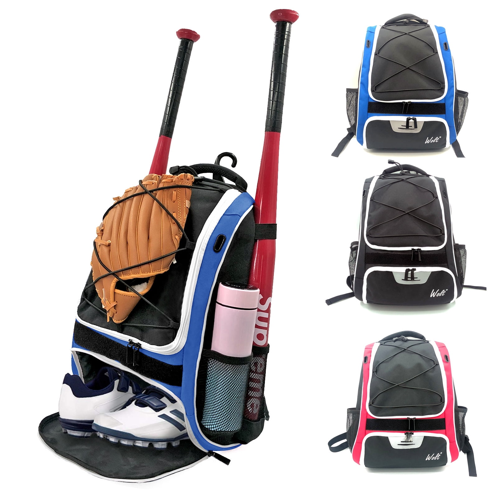 Baseball Bag Baseball Backpack Holder for Baseball Large Main Compartment Softball Tball Gear for Youth and Adults C