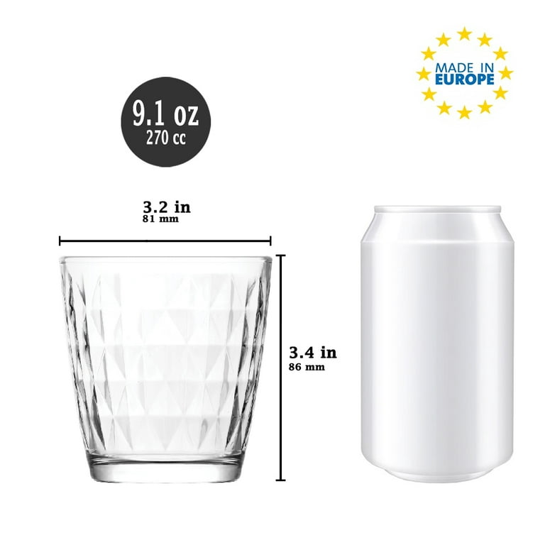 Durable Drinking Glasses for Daily Use, Lead-Free Glasses Tumbler for  Water, Set of 6, 9.2 oz
