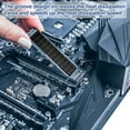 thumbnail image 4 of Uxcell M.2 2280 Nvme SSD Heatsink, Radiator Cooler Aluminum Heat Sink Cooling Fin with Thermal Pad/Tape/Rubber Ring Gold 70x22x3mm 2, 4 of 7