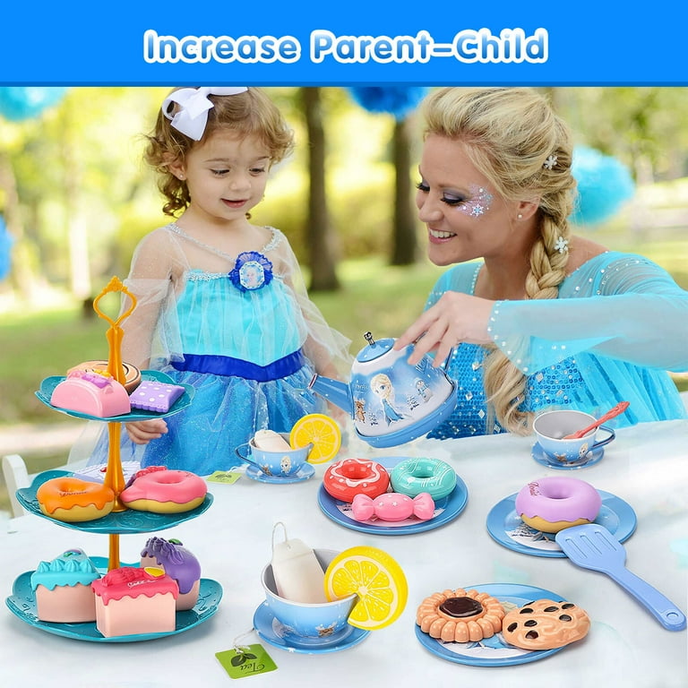 HopeRock 47PCS Princess Tea Set for Kids, Toddler Pretend Play Toy
