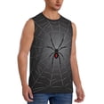 thumbnail image 2 of Kdxio Black Spider On Web for Men's Muscle T-shirt,Sleeveless for Workout Running Athletic Gym Lounge Casual, 2 of 5
