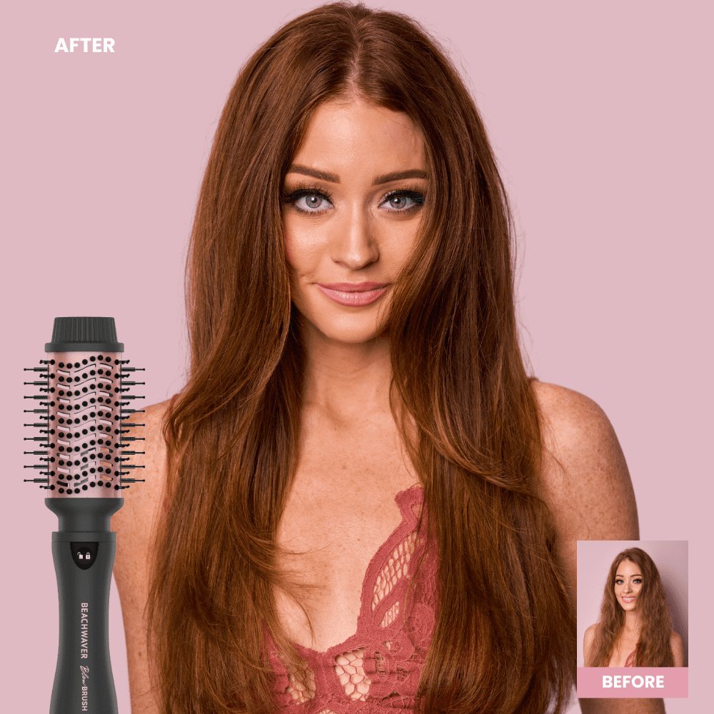 Beachwaver Co. Blow Brush with 4 Styling Attachment Midnight Rose