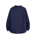 thumbnail image 4 of lcziwo men's Upf 50+ Sun Protection Fishing Shirt Button down Long Sleeve Shirts Solid Color Summer Holiday Jackets Navy XL, 4 of 9