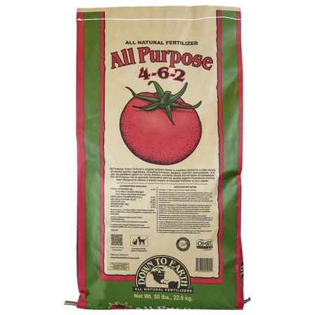 Down to Earth (#DTE01941) Organic All Purpose Fertilizer Mix 4-6-2, 50 lb