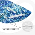 thumbnail image 3 of Lsque Vibrant Blue Floral Pattern Pillow Case – Soft & Cozy Throw Pillow Cover, Hypoallergenic Cushion Case for Sleeping Women with Envelope Closure-20"x30", 3 of 6