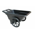thumbnail image 3 of Heavy-Duty Wheelbarrow 7.5 Cu Ft,330 Lbs Load capacity, Structural foam HDPE,All-Weather, Dump Wagon,Yardwork/Landscaping/DIY Projects, Durable/Weather Resistant, Black, 3 of 5